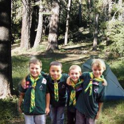 Young adventurers are happy campers